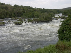 ウガンダを横切るナイル川