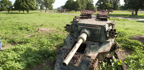 放置されたままの戦車